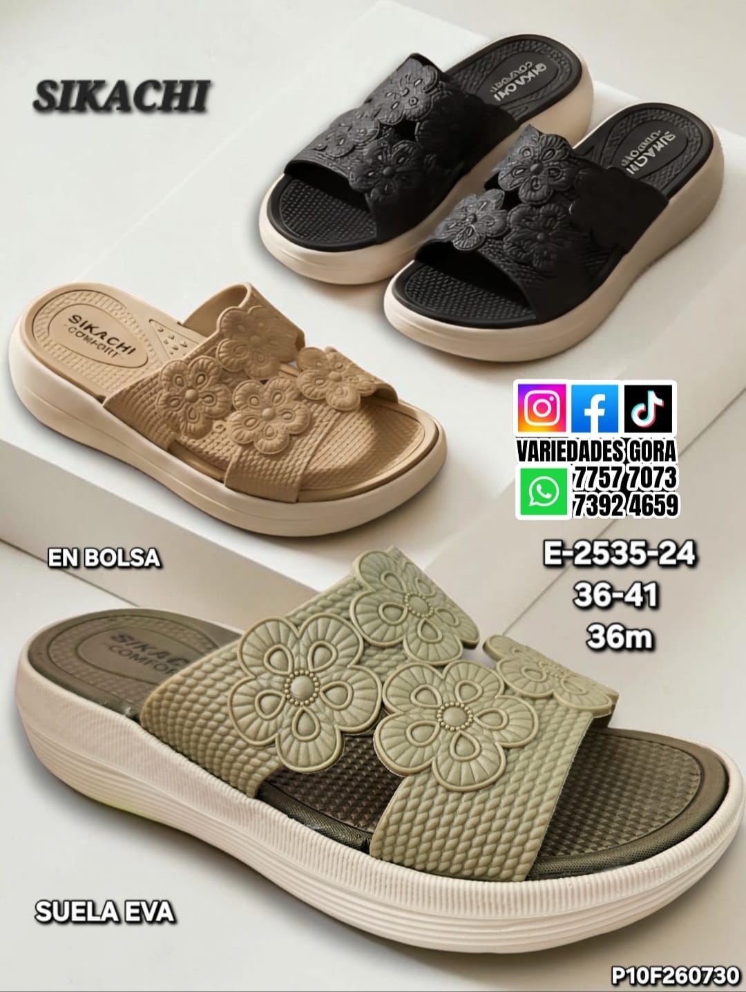 SANDALIA METER 36-41  DAMA SIKACHI P10