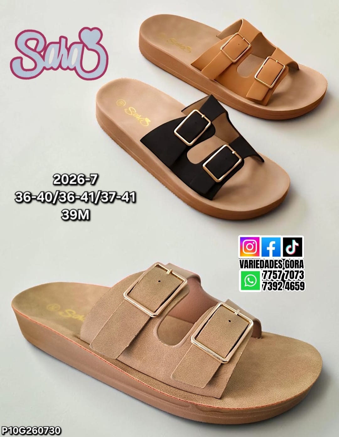 SANDALIA METER DAMA 36-41 SARA P10