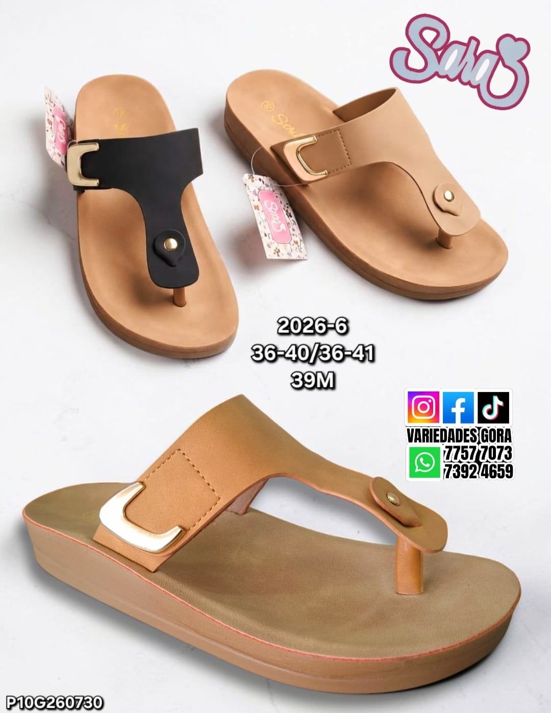 SANDALIA METER DAMA 36-41 SARA P10