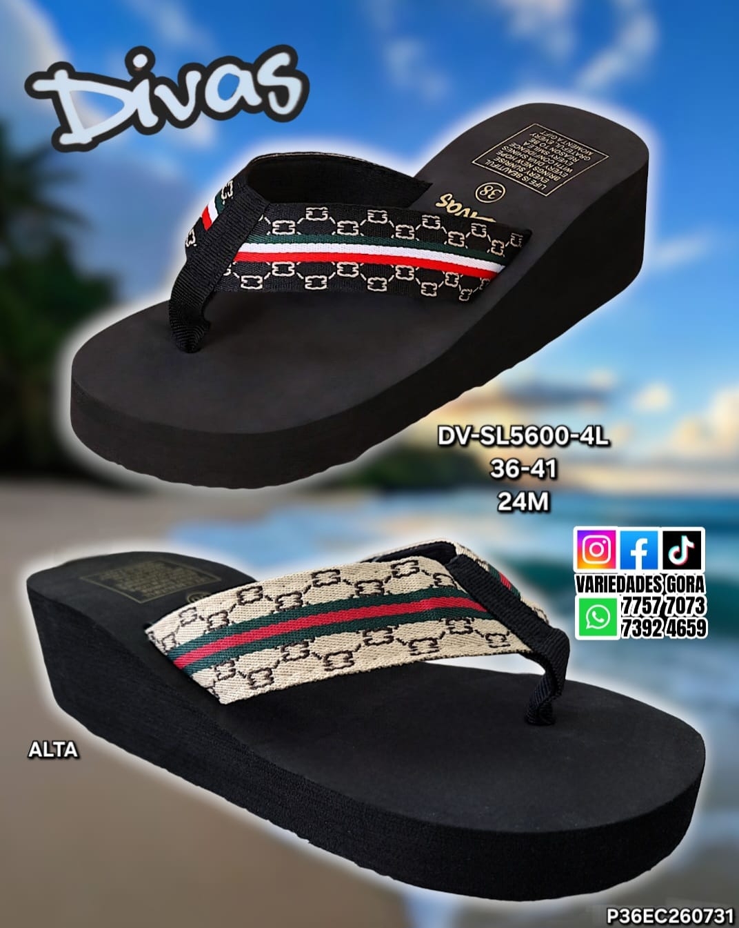YINA DAMA DIVAS 36-41 DEDO ALTA P36