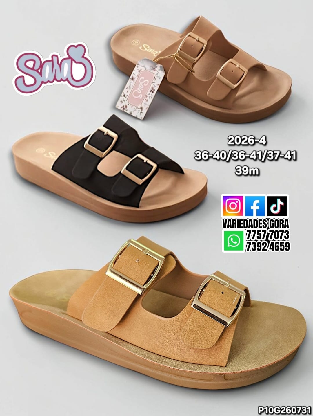 SANDALIA METER 36-41DAMA SARA P10
