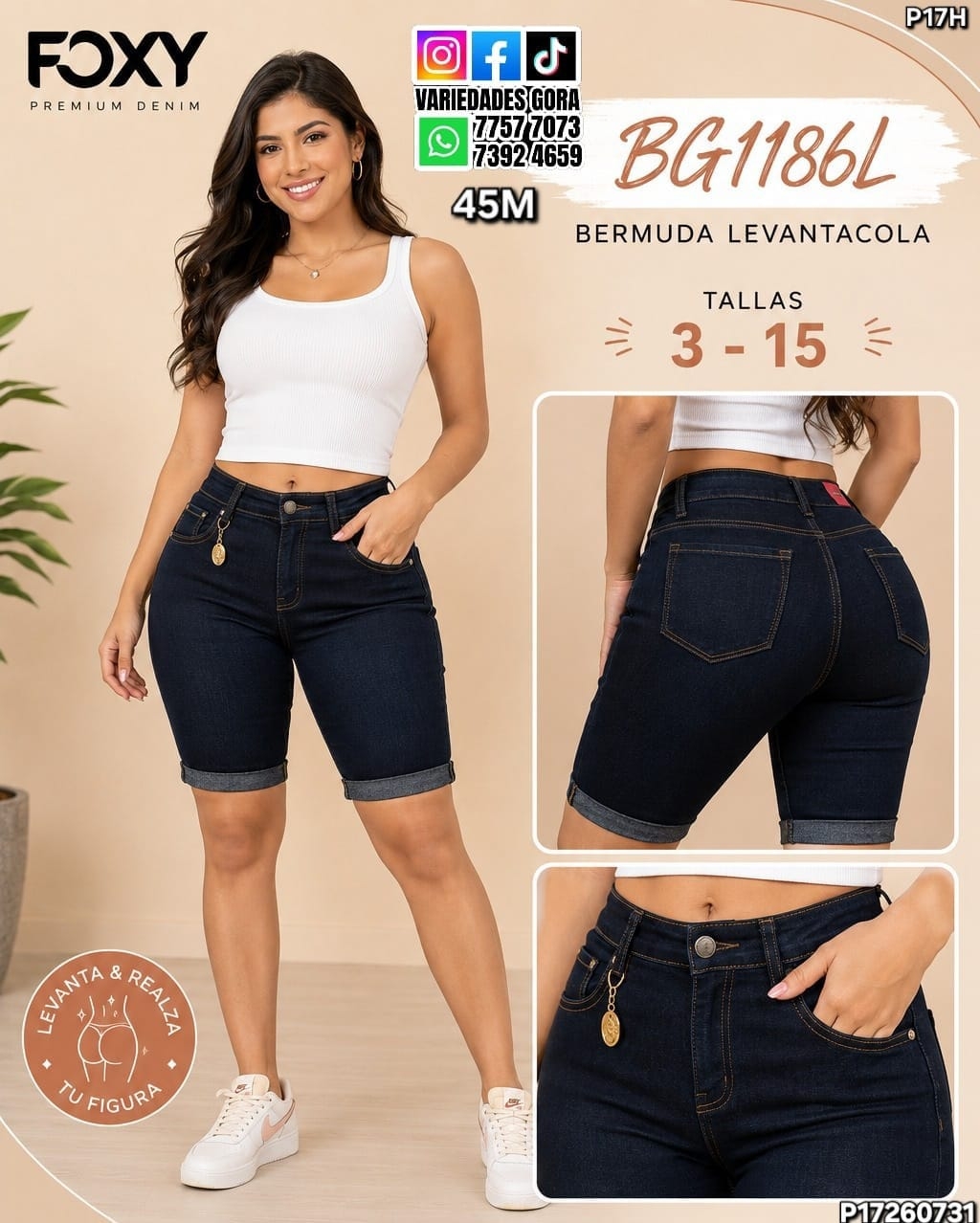 CHORT DAMA 3-15 FOXY P17