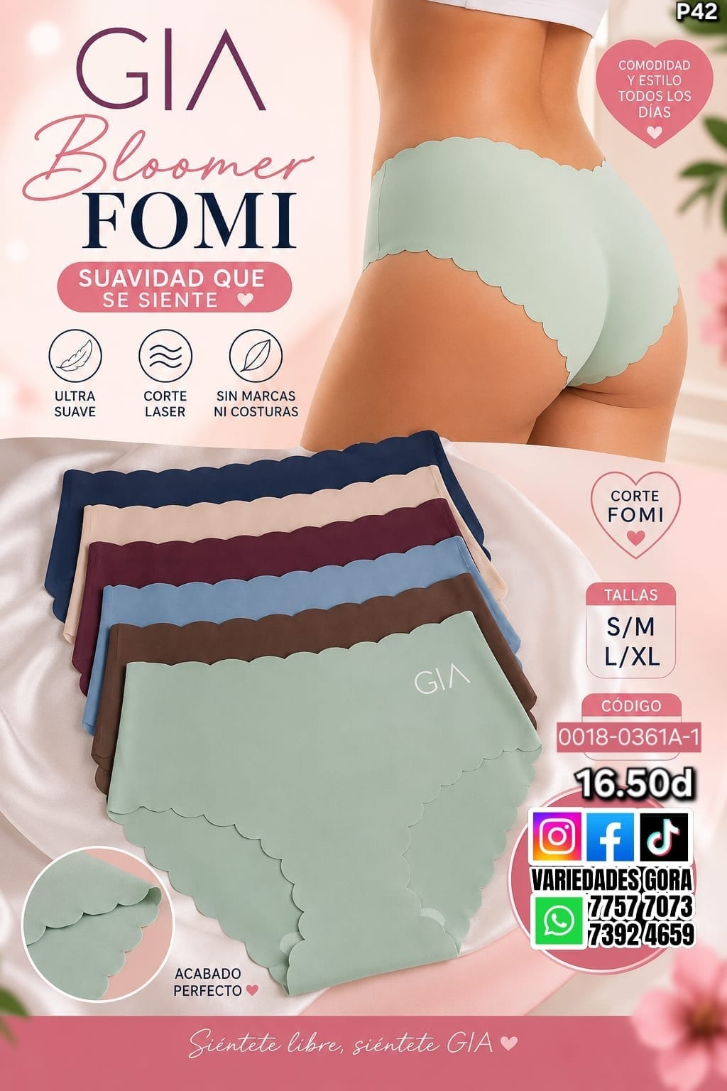 BLOOMER GIA FOMI SM/L/XL P42