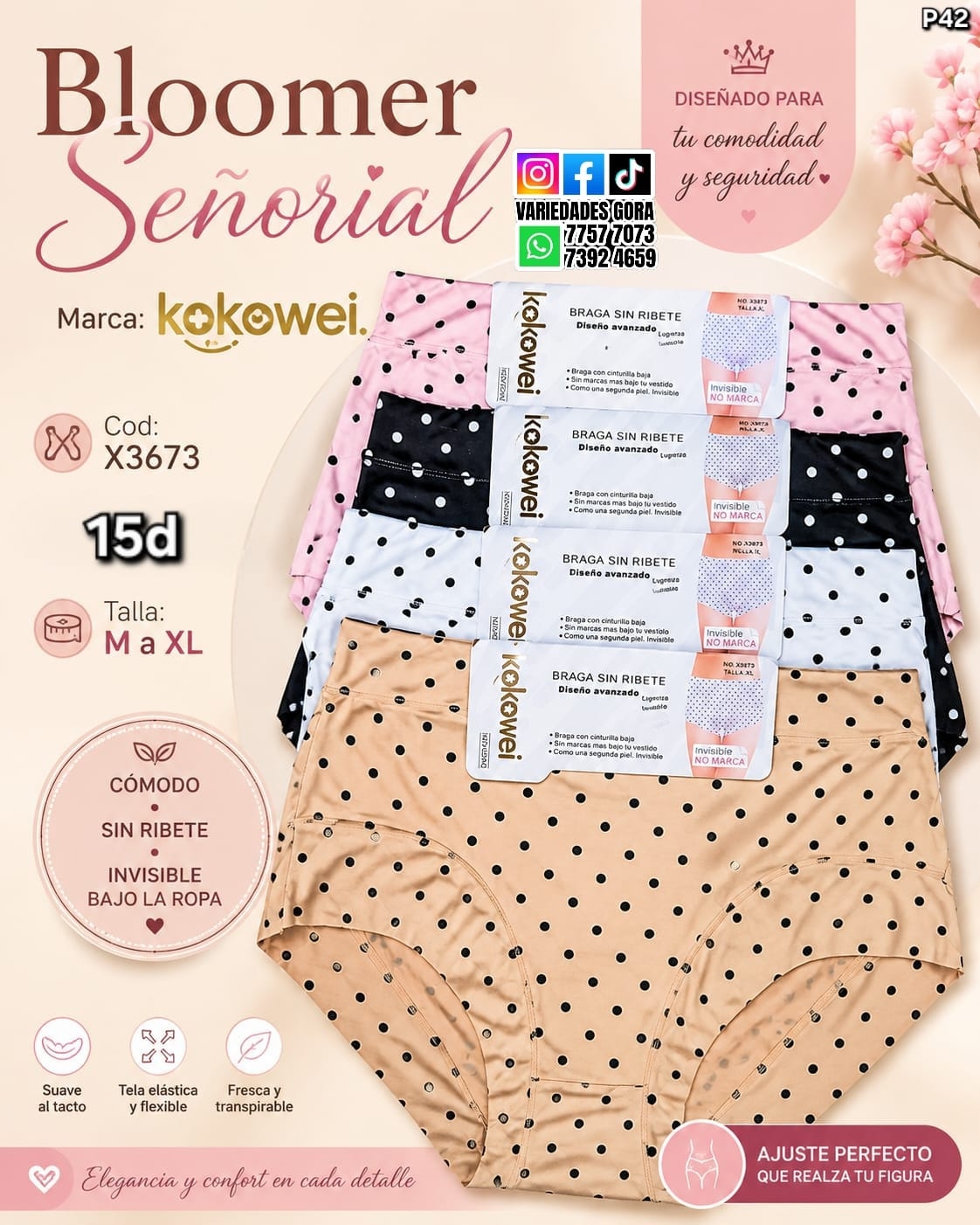 KOKOWEI BLOOMER DAMA M/XL P42