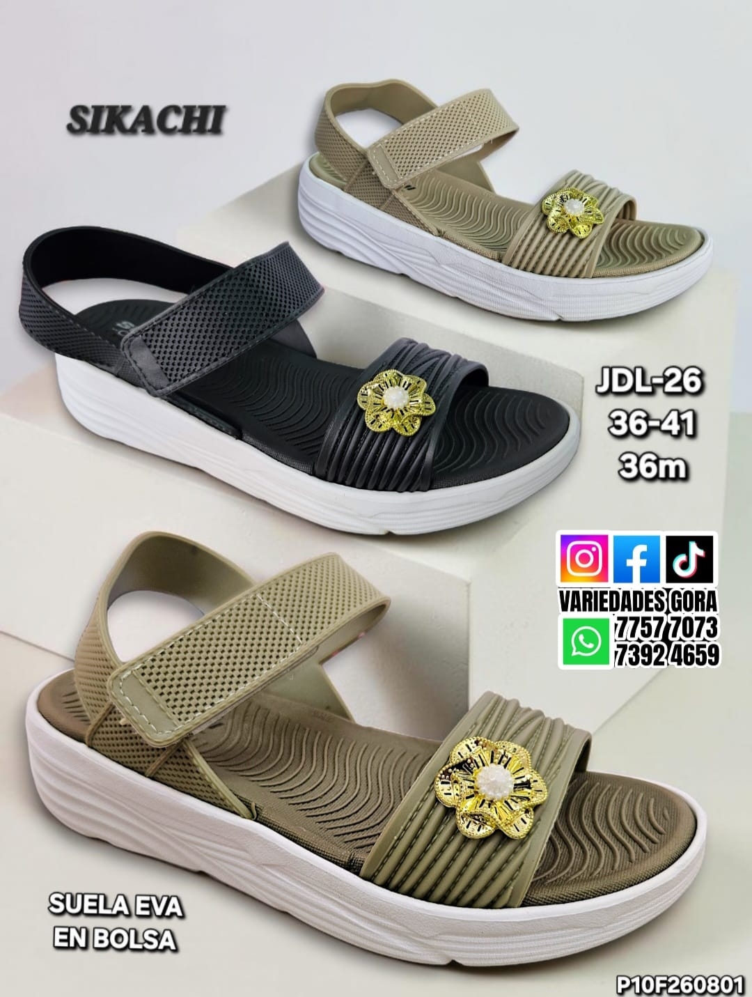 SANDALIA TALON DAMA 36-41 SIKACHI P10