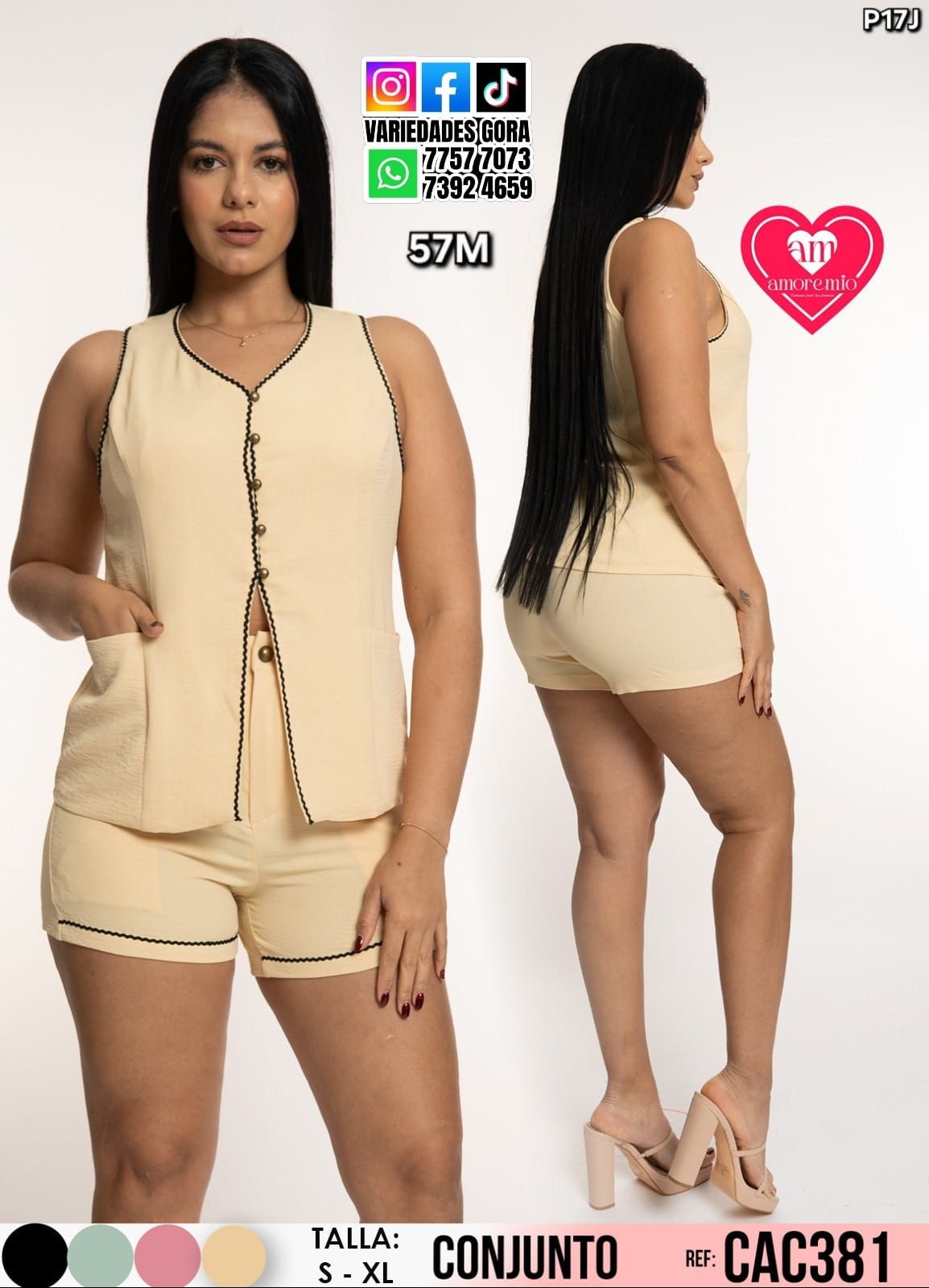 CONJUNTO SCHORT DAMA S-XL P17