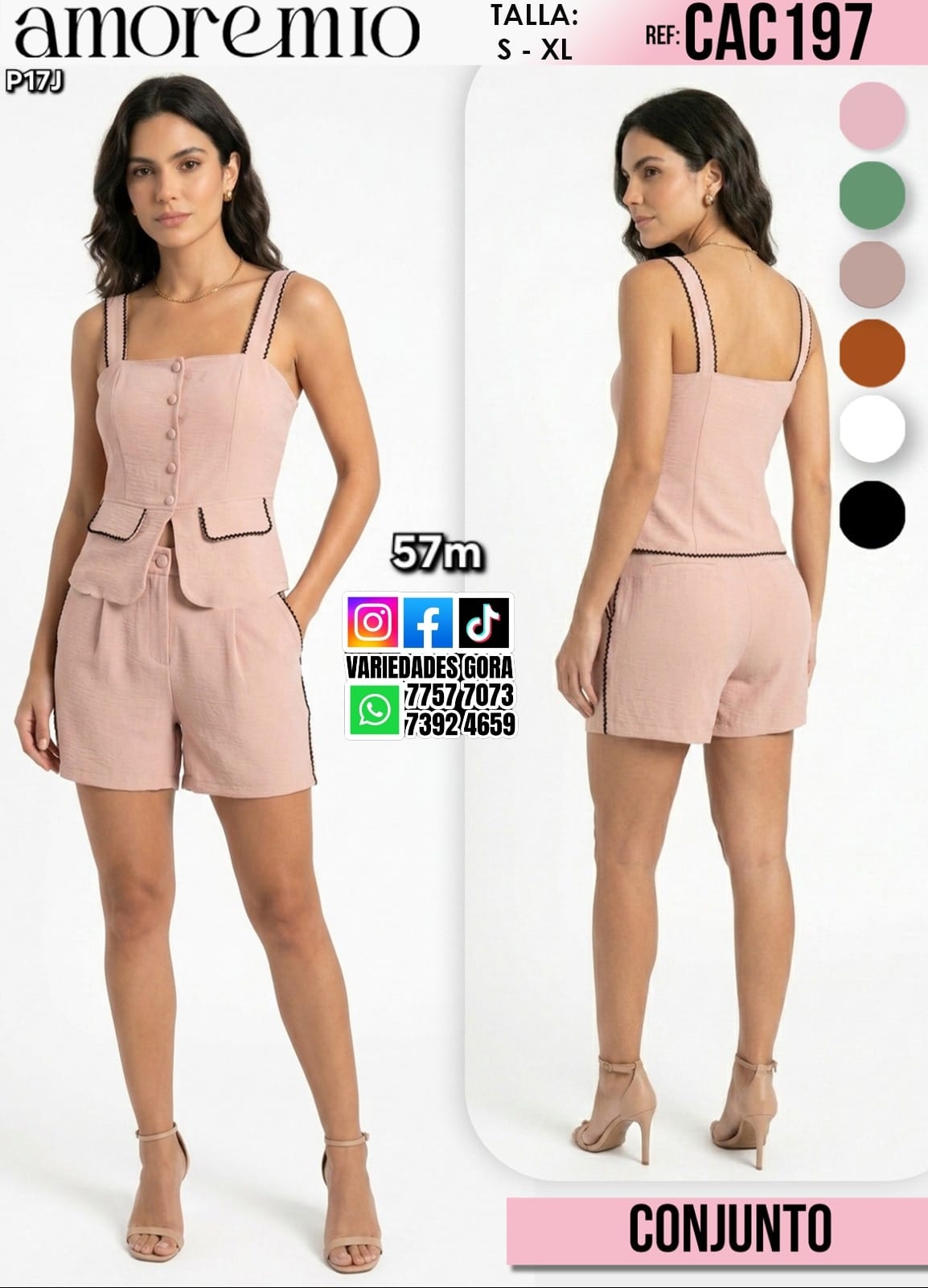 CONJUNTO SCHORT DAMA S-XL P17