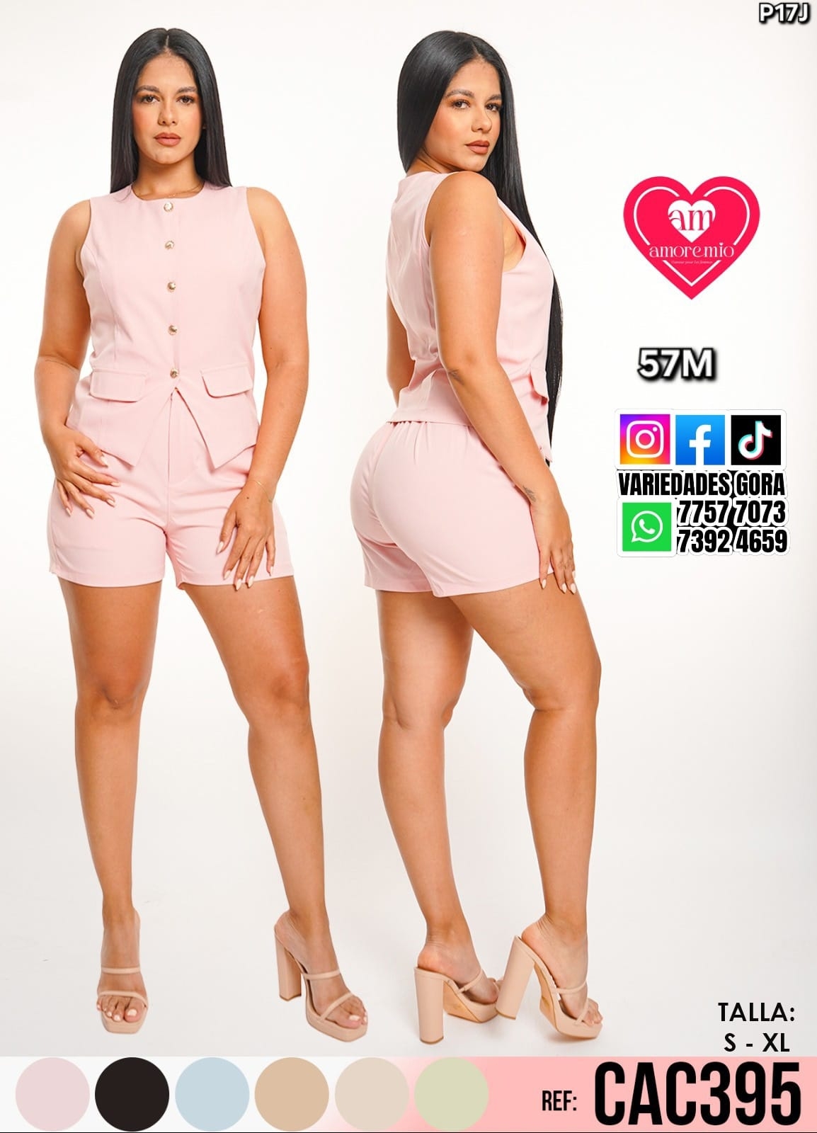 CONJUNTO SCHORT DAMA S-XL P17