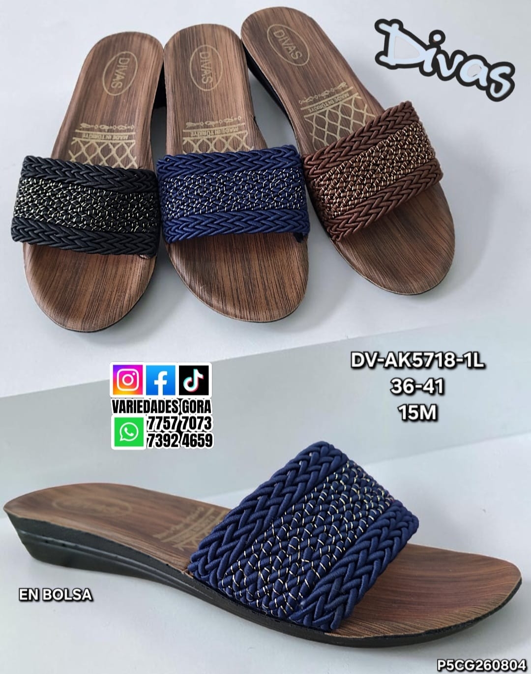 SANDALIA METER DAMA 36-41 DIVAS P3